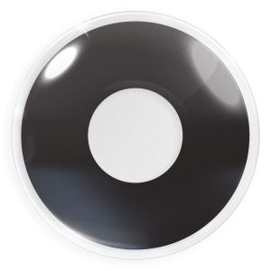 Farbige schwarze Kontaktlinsen mit Stärke für Cosplay und Halloween - Black Out von MeralenS-Jahreslinsen-Ohne Stärke