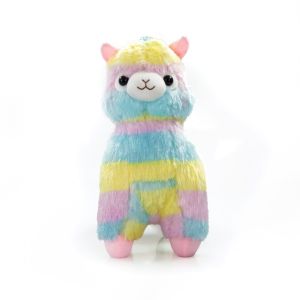 Alpaka bunt pink gelb blau gefleckt