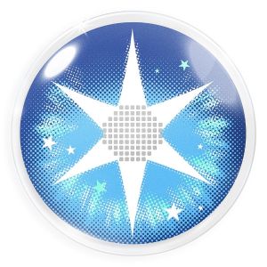 Blue Star Kontaktlinsen in tiefem Sternenblau – inspiriert von Aqua Hoshino aus Oshi no Ko, ideal für Anime-Cosplay, Halloween & Conventions