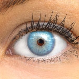 Capri Blue - blaue farbige Kontaktlinsen ohne Stärke - 1 Paar (2 Stück)