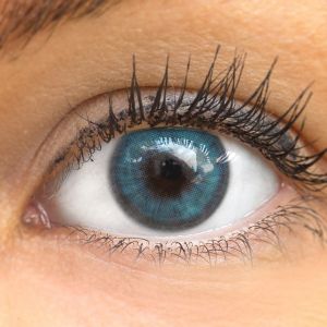 Lugo Blue - blaue farbige Kontaktlinsen ohne Stärke - 1 Paar (2 Stück)
