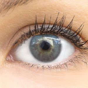 Glamlens Salo Gray - Natürlich Aussehende Dezente Farbige Kontaktlinsen ohne Stärke - 3 Monate Farbig