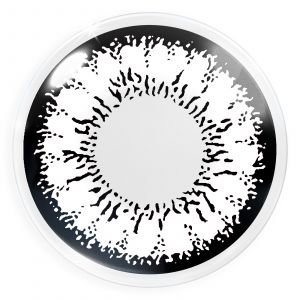 White Flower Kontaktlinsen weiß ohne Stärke – MeralenS Tageslinsen für Halloween Cosplay
