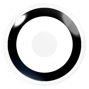 Weiße Kontaktlinsen mit Rand ohne Stärke – White Zombie Tageslinsen für Halloween & Cosplay – MeralenS 1 Paar (2 Stück)