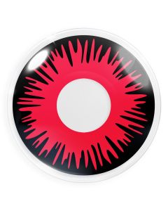 Farbige Rote Kontaktlinse "Red Lunatic Echo" mit Sehstärke Dioptrien von -1.00 bis -6.00 in 0.50er Schritten von MeralenS by Funnylens