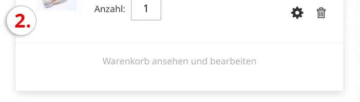Gutscheincode einlösen Schritt 2