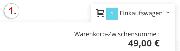 Gutscheincode einlösen Schritt 1