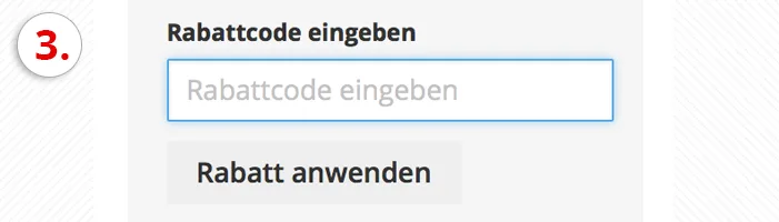 Gutscheincode einlösen Schritt 3