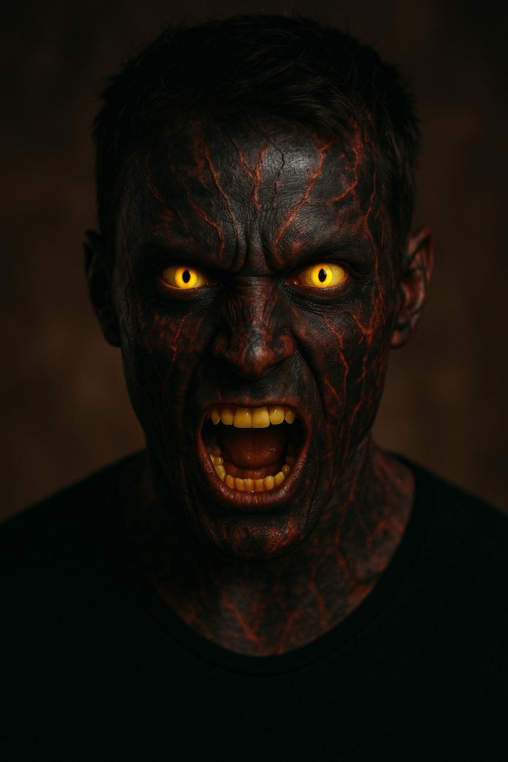 Halloween Kontaktlinsen mit Stärke: Dämonen-Look Gelb für scharfe Sicht