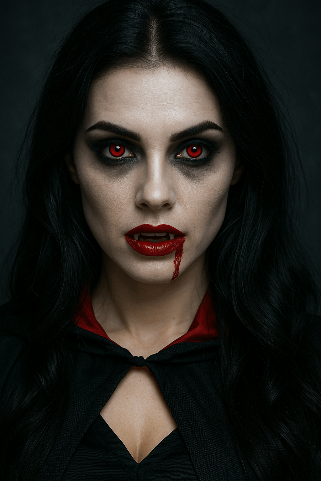 Halloween Kontaktlinsen mit Stärke: Vampir-Linsen in Rot mit Dioptrien