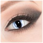 Das Produktfoto zeigt unsere Crazy graue Farbige Kontaktlinse Grey Dragon in einem echten Auge