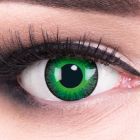 Das Produktfoto zeigt unsere Crazy gruen Farbige Kontaktlinse Shining in einem echten Auge