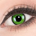 Das Produktfoto zeigt unsere Crazy gruen Farbige Kontaktlinse Black Green in einem echten Auge