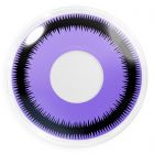 Das Produktfoto zeigt unsere Crazy purple Farbige Kontaktlinse Purple Lunatic in einem echten Auge