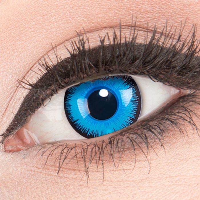 Farbige Blaue Kontaktlinse Alper Mit Sehstarke Dioptrien Von 1 00 Bis 6 00 In 0 50er Schritten Von Meralens By Funnylens