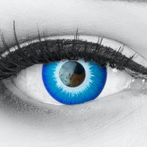 Farbige blaue Kontaktlinsen für Cosplay und Halloween - Blue Elf von MeralenS