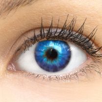 Cagliari Blue Blau - blaue farbige Kontaktlinsen mit Stärke