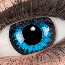 Farbige blaue Kontaktlinsen für Cosplay und Halloween - Blue Crystal von MeralenS