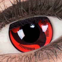 Farbige rote Kontaktlinsen für Cosplay und Halloween - Itachi Manga von MeralenS