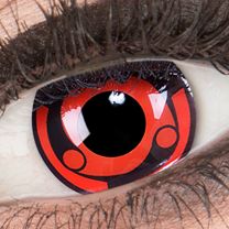 Farbige rote Kontaktlinsen für Cosplay und Halloween - Madara von MeralenS
