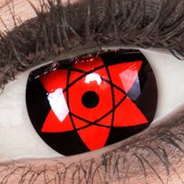 Farbige rote Kontaktlinsen für Cosplay und Halloween - Uchiha von MeralenS