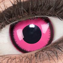 Farbige rosa Kontaktlinsen für Cosplay und Halloween - Rose Lunatic von MeralenS