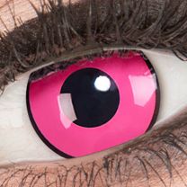 Farbige pinke Kontaktlinsen für Cosplay und Halloween - Rose Shock von MeralenS