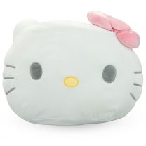 Hello Kitty Face Plueschie Weiss Rosa Schleife