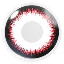 1-DAY Farbige schwarz rote Kontaktlinsen für Cosplay und Halloween - Lunatic Lunar Black von MeralenS