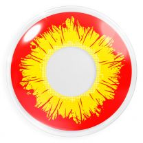 1-DAY Farbige gelbe Kontaktlinsen für Cosplay und Halloween - Red Yellow von MeralenS