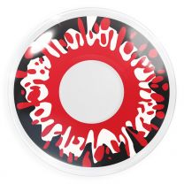 Farbige schwarz-rote Kontaktlinsen für Cosplay und Halloween - Vulkan von MeralenS