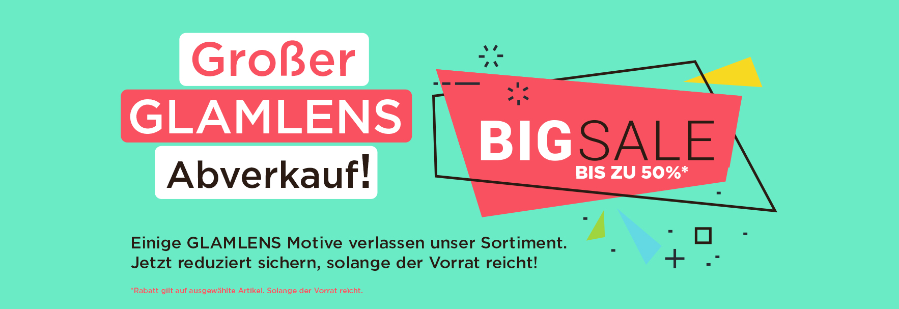 Reduzierte GLAMLENS Kontaktlinsen im Ausverkauf.